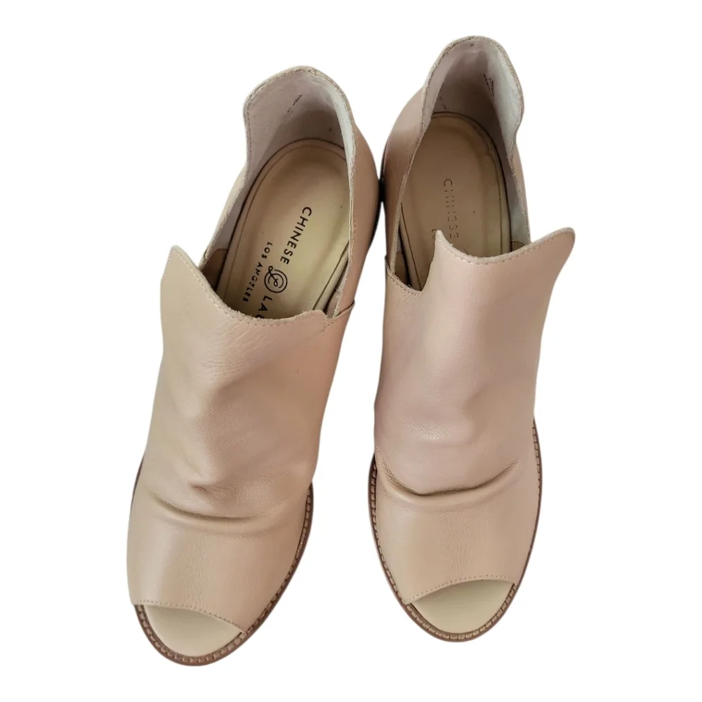Chinese Laundry‎ Carlita Peep Toe Bootie Tan Womens Size 10 New